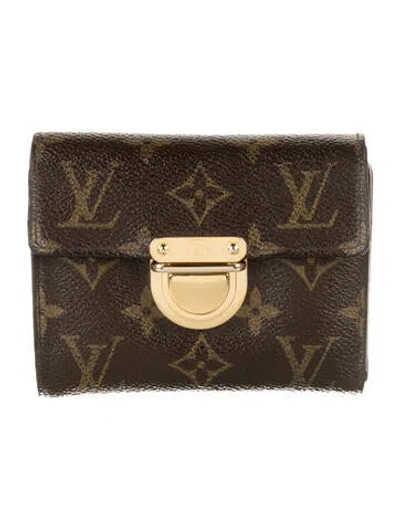 Pre-owned Louis Vuitton Lv Monogram Coated Canvas Koala Wallet In Brown