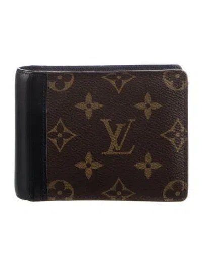Pre-owned Louis Vuitton Lv Monogram Coated Canvas Multiple Wallet In Brown