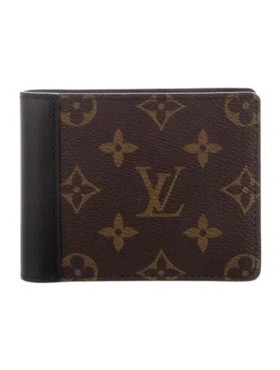 Pre-owned Louis Vuitton Lv Monogram Coated Canvas Multiple Wallet In Brown