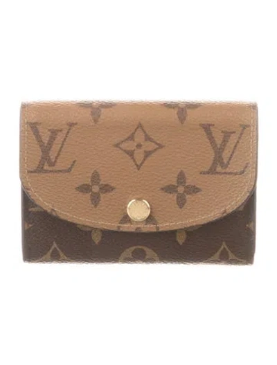 Pre-owned Louis Vuitton Lv Monogram Coated Canvas Rosalie Coin Purse In Brown