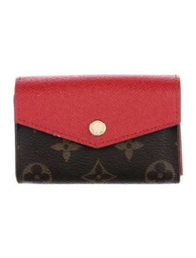 Pre-owned Louis Vuitton Lv Monogram Coated Canvas Sarah Multicartes Card Holder