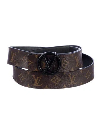 Pre-owned Louis Vuitton Lv Monogram Coated Canvas Waist Belt In Brown