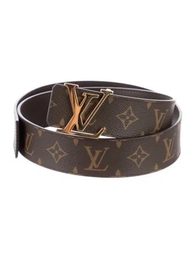 Pre-owned Louis Vuitton Lv Monogram Coated Canvas Waist Belt In Brown
