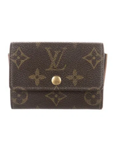 Pre-owned Louis Vuitton Lv Monogram Coated Canvas Wallet In Brown