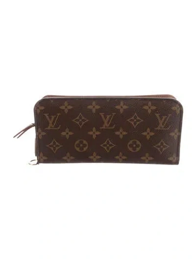 Pre-owned Louis Vuitton Lv Monogram Coated Canvas Wallet In Brown