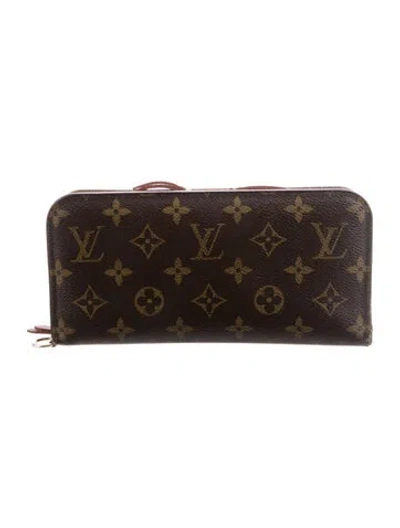 Pre-owned Louis Vuitton Lv Monogram Coated Canvas Wallet In Brown