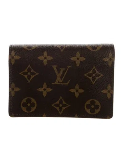 Pre-owned Louis Vuitton Lv Monogram Coated Canvas Wallet In Brown