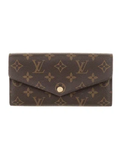 Pre-owned Louis Vuitton Lv Monogram Coated Canvas Wallet In Brown