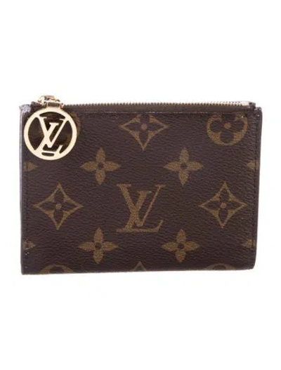 Pre-owned Louis Vuitton Lv Monogram Coated Canvas Wallet In Brown