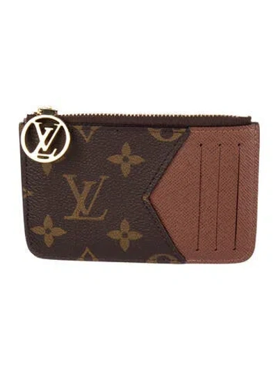 Pre-owned Louis Vuitton Lv Monogram Coated Canvas Wallet In Brown