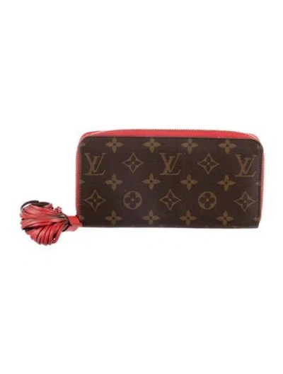 Pre-owned Louis Vuitton Lv Monogram Coated Canvas Zippy Wallet In Brown