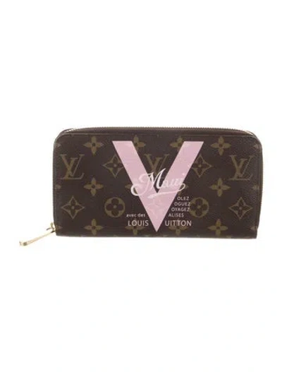 Pre-owned Louis Vuitton Lv Monogram Coated Canvas Zippy Wallet In Multi