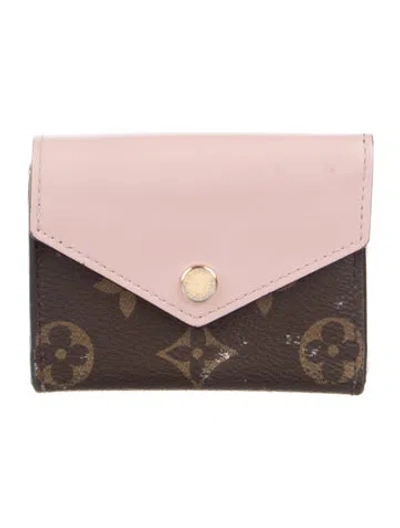 Pre-owned Louis Vuitton Lv Monogram Coated Canvas Zoé Wallet In Multi