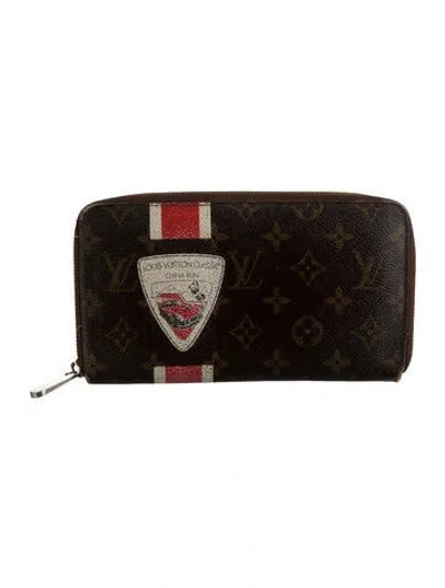 Pre-owned Louis Vuitton Lv Monogram Continental Wallet In Brown