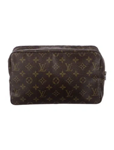 Pre-owned Louis Vuitton Lv Monogram Cosmetic Bag In Brown