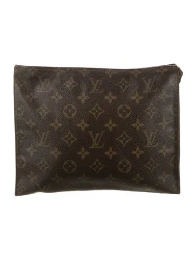 Pre-owned Louis Vuitton Lv Monogram Cosmetic Bag In Brown