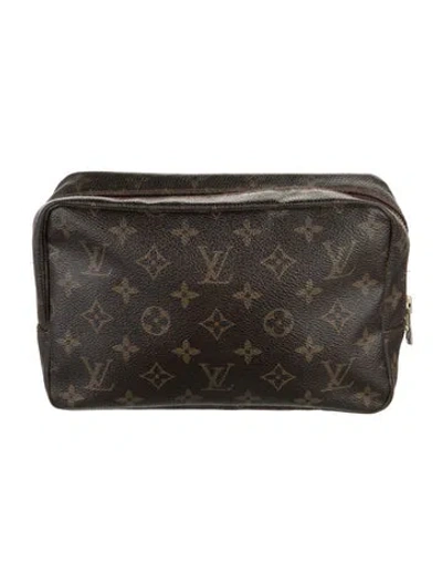 Pre-owned Louis Vuitton Lv Monogram Cosmetic Bag In Brown