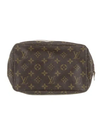 Pre-owned Louis Vuitton Lv Monogram Cosmetic Pouch In Brown