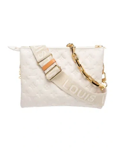 Pre-owned Louis Vuitton Lv Monogram Coussin Pm In White