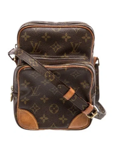 Pre-owned Louis Vuitton Lv Monogram Crossbody Bag In Brown