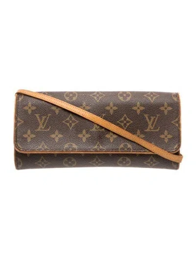 Pre-owned Louis Vuitton Lv Monogram Crossbody Bag Gm In Brown