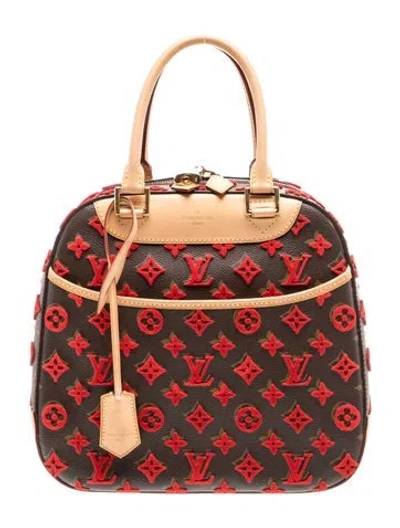 Pre-owned Louis Vuitton Lv Monogram Deauville Cube In Brown