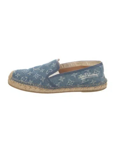 Pre-owned Louis Vuitton Lv Monogram Denim Espadrilles In Blue