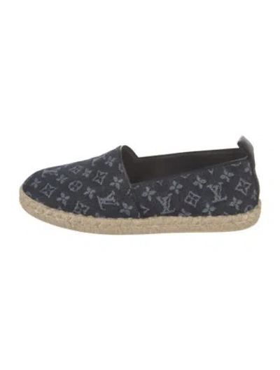 Pre-owned Louis Vuitton Lv Monogram Denim Espadrilles In Blue