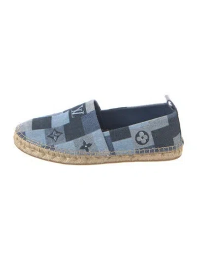 Pre-owned Louis Vuitton Lv Monogram Denim Espadrilles In Blue