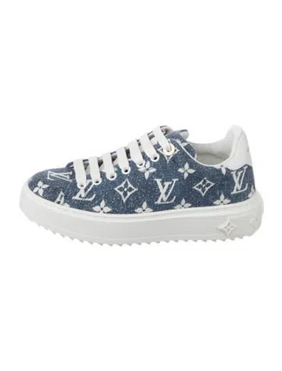 Pre-owned Louis Vuitton Lv Monogram Denim Sneakers In Multi