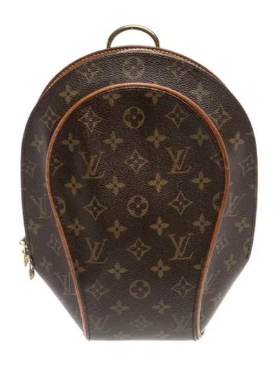 Pre-owned Louis Vuitton Lv Monogram Discovery Backpack In Brown