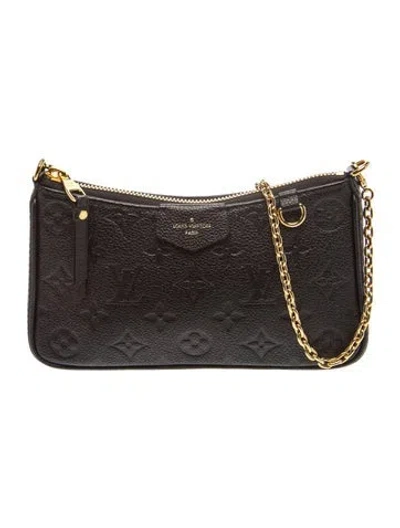 Pre-owned Louis Vuitton Lv Monogram Easy Pouch On Strap 2023 In Black
