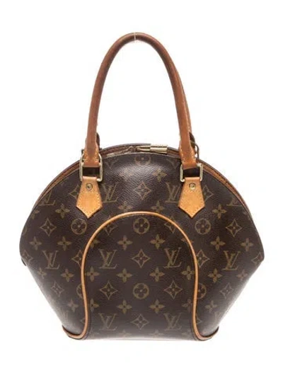 Pre-owned Louis Vuitton Lv Monogram Ellipse Mm Vintage In Brown