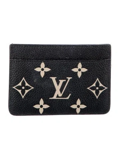 Pre-owned Louis Vuitton Lv Monogram Empreinte Leather Card Holder
