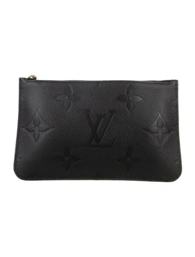Pre-owned Louis Vuitton Lv Monogram Empreinte Leather Wallet In Black