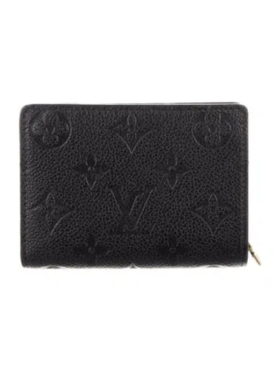 Pre-owned Louis Vuitton Lv Monogram Empreinte Leather Wallet In Black