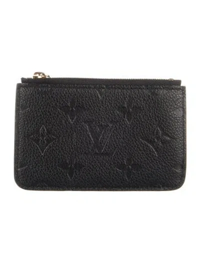 Pre-owned Louis Vuitton Lv Monogram Empreinte Leather Wallet In Black