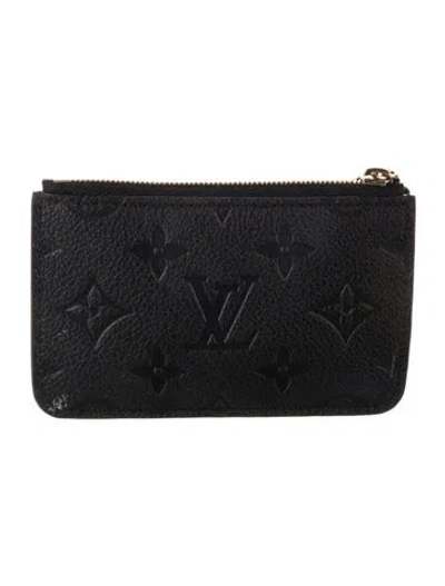 Pre-owned Louis Vuitton Lv Monogram Empreinte Leather Wallet In Black