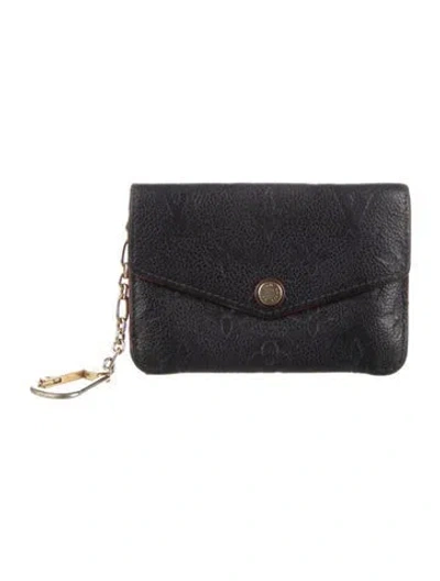 Pre-owned Louis Vuitton Lv Monogram Empreinte Leather Wallet In Blue