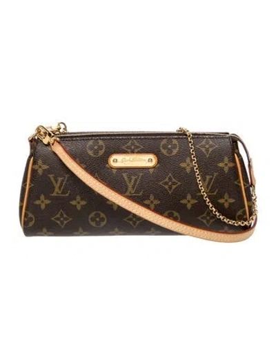 Pre-owned Louis Vuitton Lv Monogram Eva Pochette In Brown