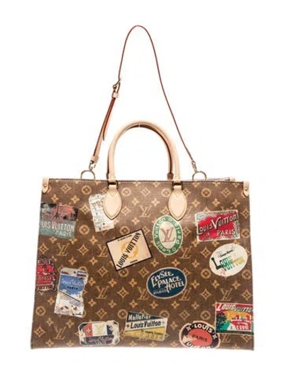 Pre-owned Louis Vuitton Lv Monogram Flight Mode Onthego Voyage W/ Tags In Brown