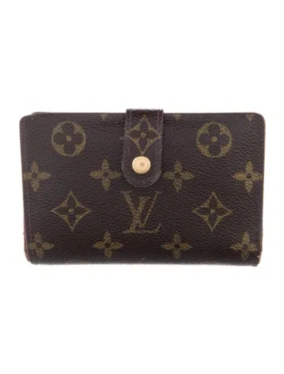 Pre-owned Louis Vuitton Lv Monogram French Purse In Brown