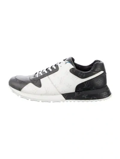 Pre-owned Louis Vuitton Lv Monogram Leather Athletic Sneakers In Black