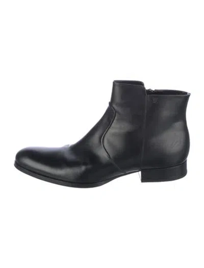 Pre-owned Louis Vuitton Lv Monogram Leather Boots In Black