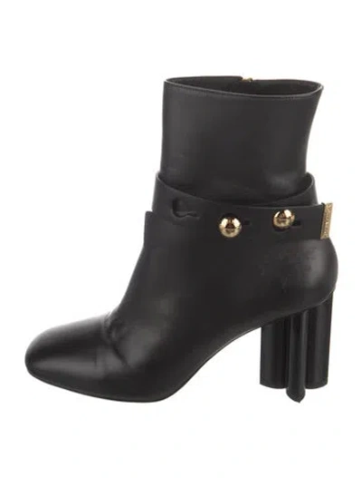Pre-owned Louis Vuitton Lv Monogram Leather Boots In Black