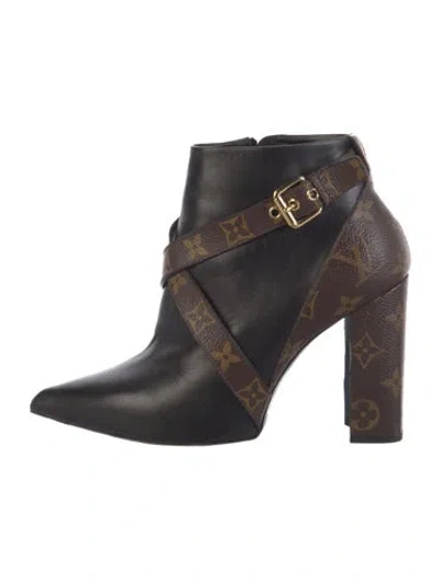 Pre-owned Louis Vuitton Lv Monogram Leather Boots In Multi