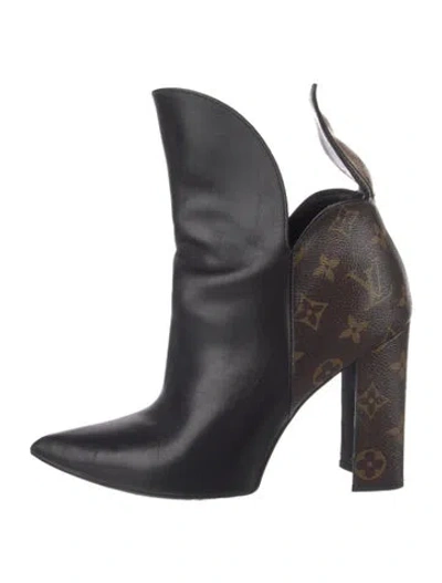 Pre-owned Louis Vuitton Lv Monogram Leather Boots In Multi