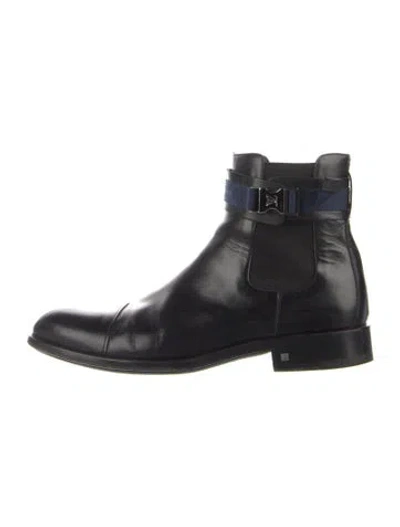 Pre-owned Louis Vuitton Lv Monogram Leather Chelsea Boots In Multi