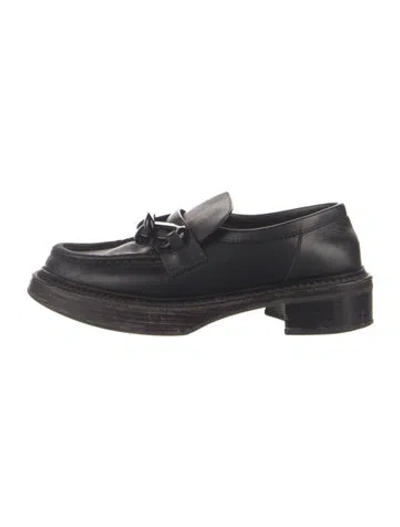 Pre-owned Louis Vuitton Lv Monogram Leather Loafers In Blue