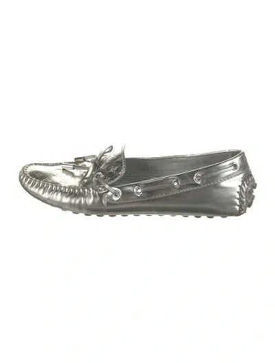 Pre-owned Louis Vuitton Lv Monogram Leather Moccasins